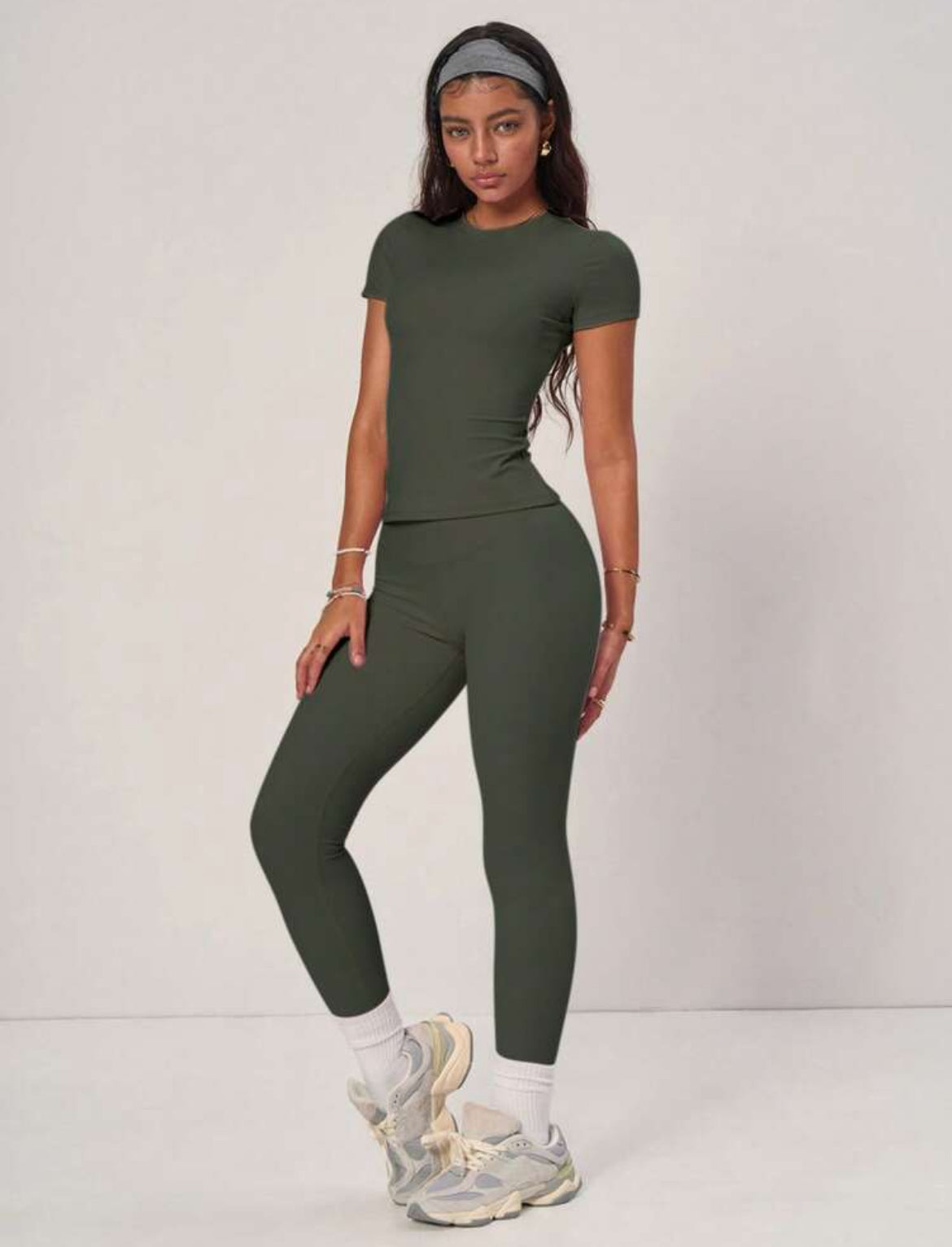 Women’s Army Green Two Peice Sportswear Set