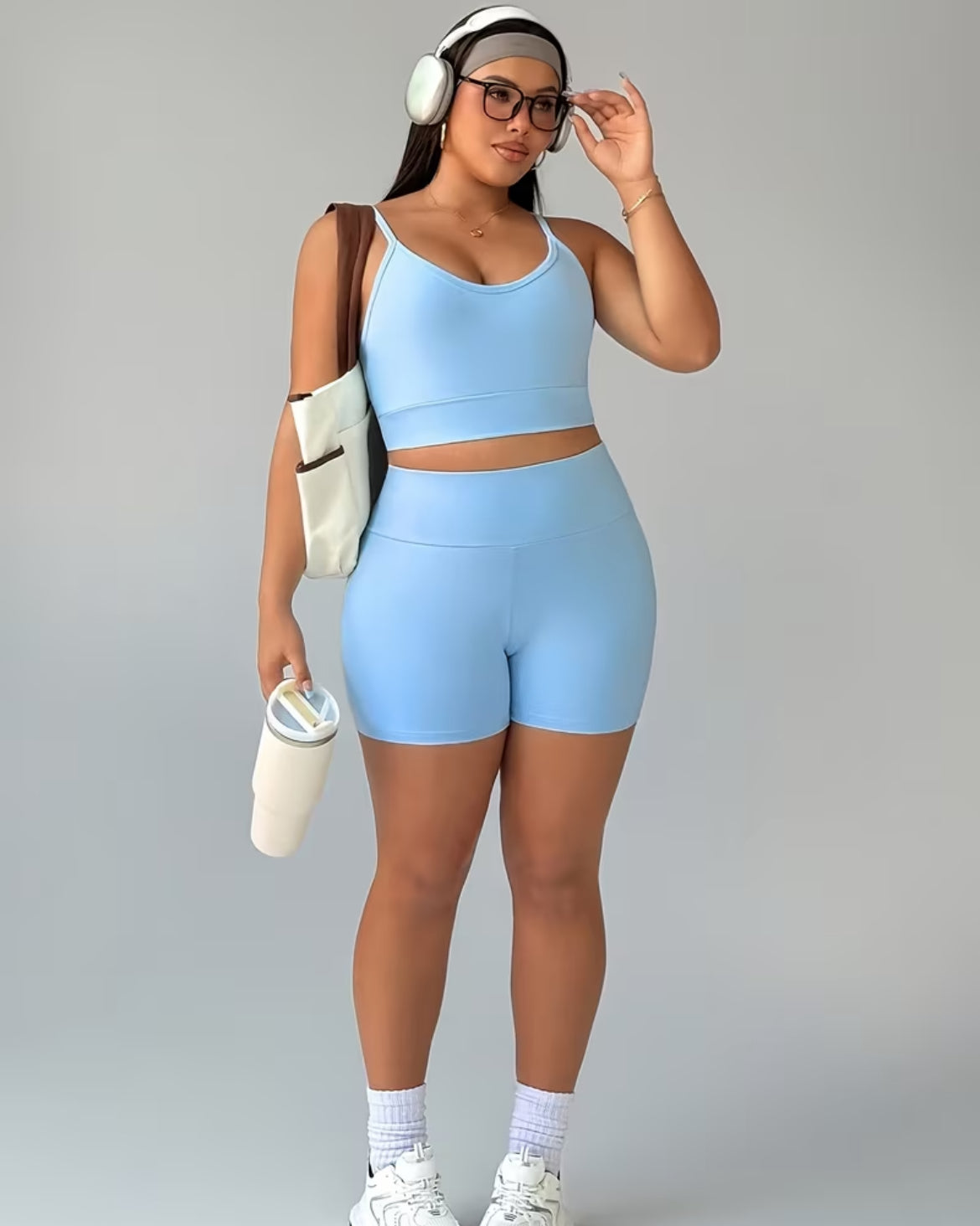 Women’s Soft Plus Size Two Piece Sportswear Set