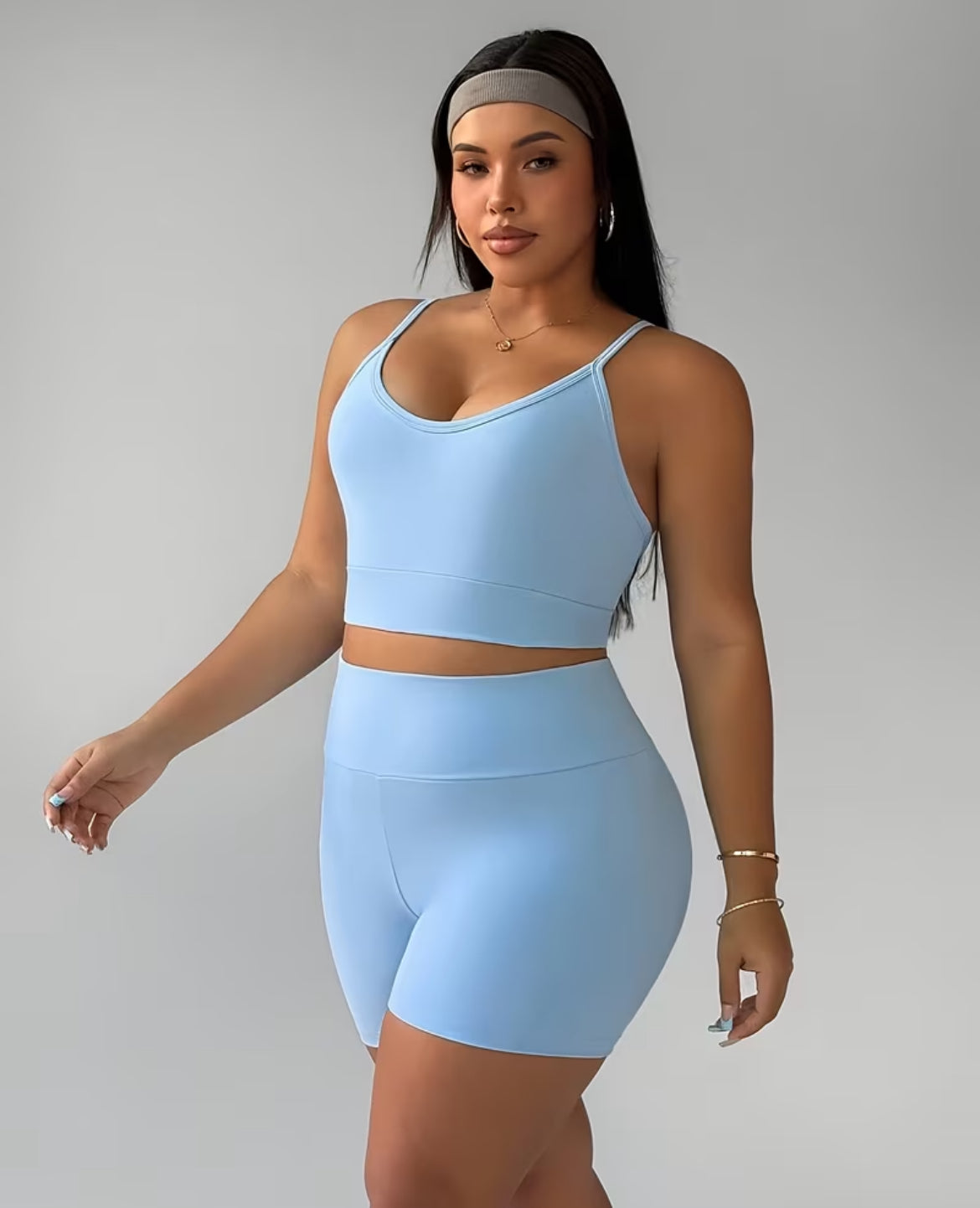 Women’s Soft Plus Size Two Piece Sportswear Set