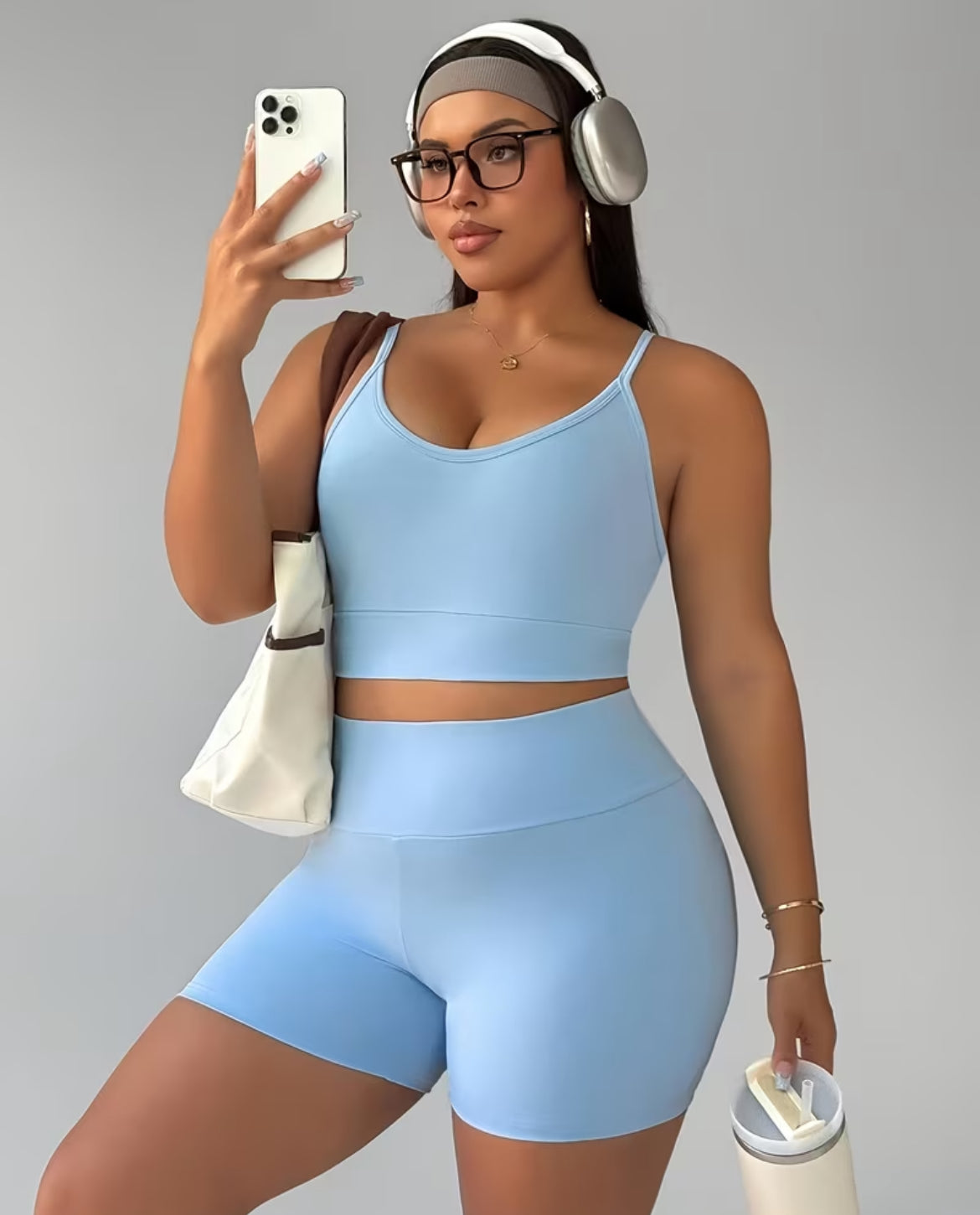 Women’s Soft Plus Size Two Piece Sportswear Set